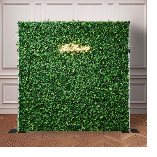 Lush greenery flower wall rental in Woodbridge VA - Level Up Rentals