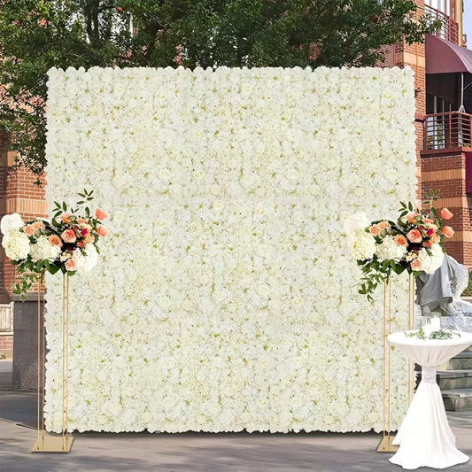 White floral wall rental for events in Northern Virginia - Level Up Rentals